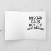 Grappige verjaardag KAART voor hem, Bikini Girl (Binnen)