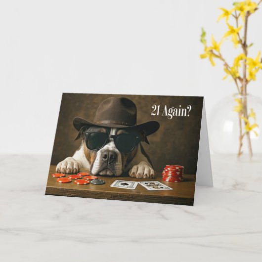 Grappige verjaardag Kaart voor hem gokken Kaarten (Gele Bloem)