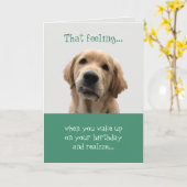 Grappige verjaardag Kaart voor iedereen (Gele Bloem)