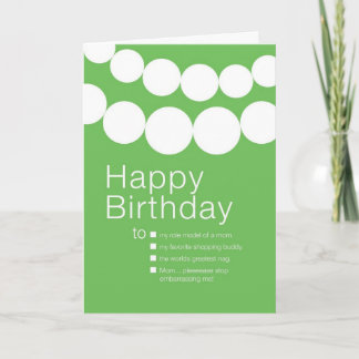 Grappige verjaardag Kaart voor mama