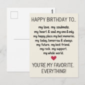 Grappige verjaardag Kaart voor mannen man vriendje (Voorkant / Achterkant)