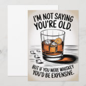 Grappige Verjaardag Kaart voor Papa Opa Whiskey Pa (Voorkant / Achterkant)