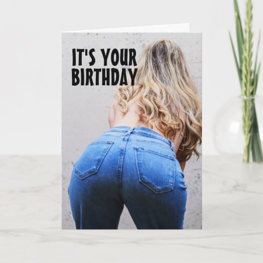 GRAPPIGE VERJAARDAG KAART VOOR VROUW (Voorkant)