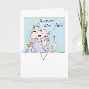 Grappige Verjaardag Kaart voor vrouwen Resting Win