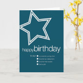 Grappige verjaardag Kaart voor zoon (Gele Bloem)