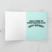 GRAPPIGE VERJAARDAG KAART VOOR ZUS, SCHATTIGE MAAR (Binnen)