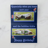 Grappige Verjaardag Kaart w / Schattigee Basset &  (Binnen)