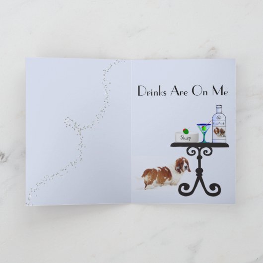 Grappige Verjaardag Kaart w / Schattigee Basset en (Binnen)