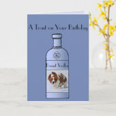 Grappige Verjaardag Kaart w / Schattigee Basset en (Gele Bloem)