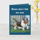 Grappige Verjaardag Kaart w / Schattigee Basset Ho (Gele Bloem)