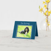 Grappige Verjaardag Kaart W / Schattigee Basset Ho (Gele Bloem)