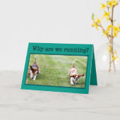 Grappige Verjaardag Kaart w / Schattigee Basset Ho (Gele Bloem)