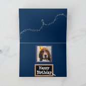 Grappige Verjaardag Kaart w / Schattigee Basset Ho (Binnen)