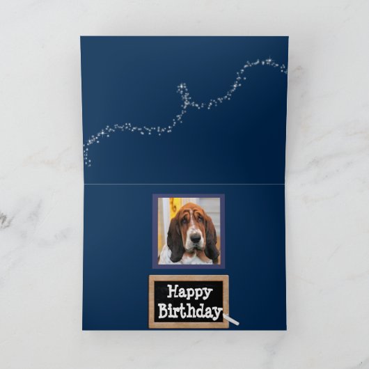 Grappige Verjaardag Kaart w / Schattigee Basset Ho (Binnen)