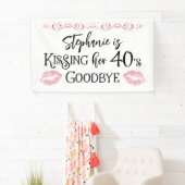 Grappige Verjaardag Kus Een Decennium Afscheid Cus Spandoek (Insitu)