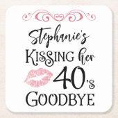 Grappige verjaardag kussen een decennium afscheid  kartonnen onderzetters (Voorkant)