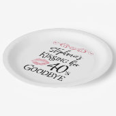 Grappige verjaardag kussen een decennium afscheid  papieren bordje (Gekanteld)