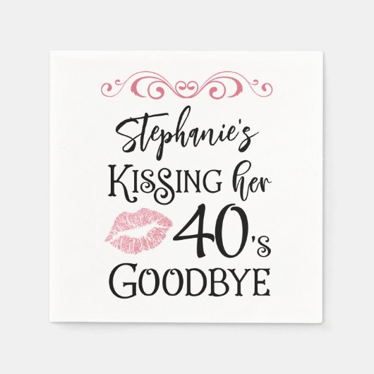 Grappige verjaardag kussen een decennium afscheid  servet (Voorkant)
