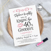 Grappige verjaardag kussen haar decennium afscheid kaart