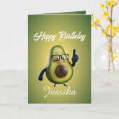 Grappige verjaardag Let's Get Smashed avocado Kaart (Gele Bloem)