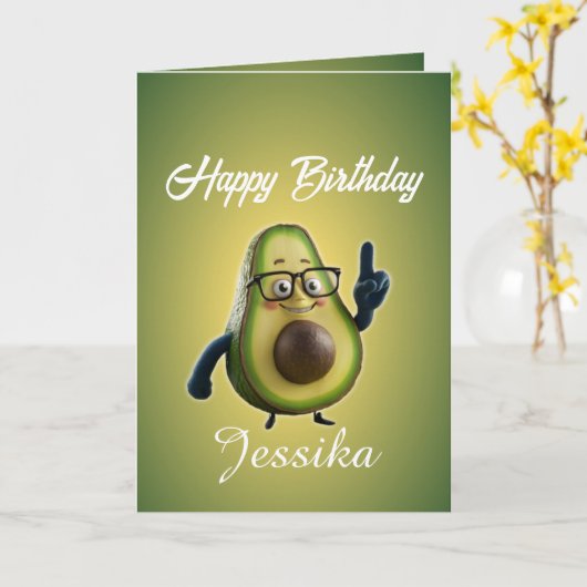 Grappige verjaardag Let's Get Smashed avocado Kaart (Gele Bloem)