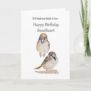 Grappige verjaardag liefste liefde Musvogel Kaart
