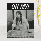 GRAPPIGE VERJAARDAG MET EEN RETRO KWINKSLERANSKAAR KAART (Gele Bloem)