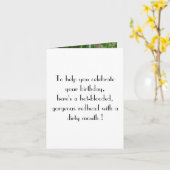 Grappige Verjaardag met Mooi Vrouw Kaart (Gele Bloem)