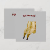 Grappige VERJAARDAG of PENSIOENKAART BANAAN GROET Bedankkaart (Voorkant / Achterkant)