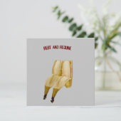 Grappige VERJAARDAG of PENSIOENKAART BANAAN GROET Bedankkaart (Staand voorkant)
