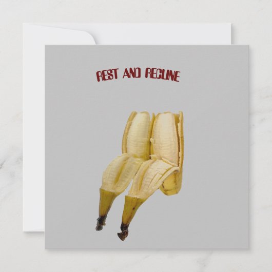 Grappige VERJAARDAG of PENSIOENKAART BANAAN GROET Bedankkaart (Voorkant)