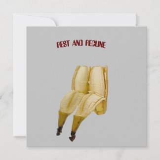 Grappige VERJAARDAG of PENSIOENKAART BANAAN GROET Bedankkaart