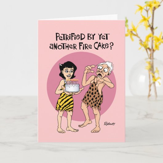 Grappige verjaardag opa kaart (Gele Bloem)