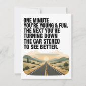 Grappige Verjaardag Ouder Worden Draai de Auto Har (Voorkant)