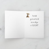 Grappige Verjaardag, Over de Berg, Oude Geit Humor Kaart (Binnen)