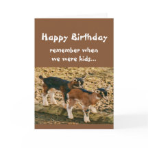 Grappige verjaardag over de heuvel oude geit humor