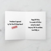 Grappige Verjaardag  Retro Humor Gezocht Foto Kaart (Binnen)