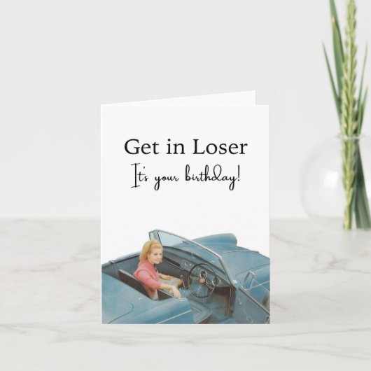 Grappige verjaardag Retro Wenskaart Bedankkaart (Voorkant)