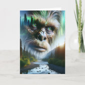 Grappige Verjaardag Sasquatch Woordspeling Kaart (Voorkant)