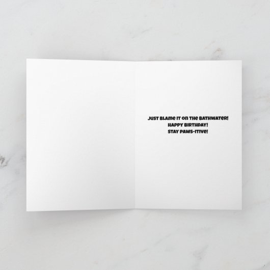 Grappige verjaardag Schattige Shar Pei Puppy Bubbl Kaart (Binnen)