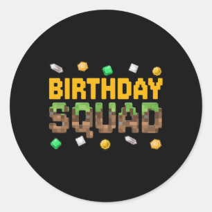 Grappige Verjaardag Team Verjaardag Jongen Videosp Ronde Sticker