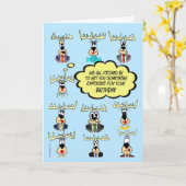 Grappige verjaardag - Tien dollar van groep / coll Kaart (Gele Bloem)