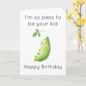 Grappige Verjaardag uit Kind - Schattigee erwten P Kaart (Gele Bloem)