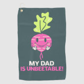 Grappige verjaardag Vaderdag vader grap woordspeli Golfhanddoek (Voorkant)