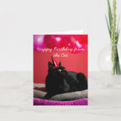 Grappige verjaardag van de kat feestdagen kaart (Voorkant)