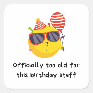 Grappige Verjaardag Vierkante Sticker