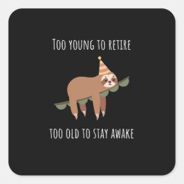 Grappige verjaardag vierkante sticker