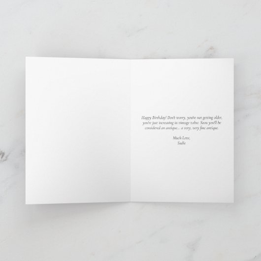 Grappige verjaardag vliegtuig hart luchtvaart mini kaart (Binnen)