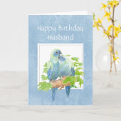 Grappige Verjaardag voor de Vogels van het Paar Kaart (Gele Bloem)