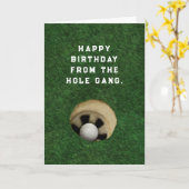 Grappige verjaardag voor golfer kaart (Gele Bloem)